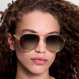 Louis Vuitton LV Chain Pilot Sunglasses (Z1539E)